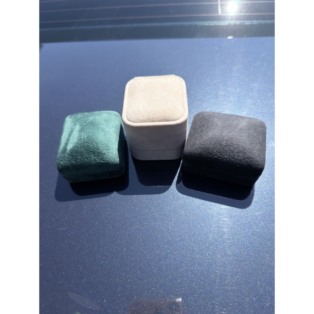 Vintage Jewelry Ring Boxes‎ Lot of 3 Peinado C.D. Peacock Colombian Emeralds